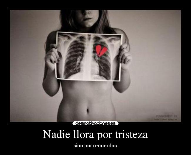 Nadie llora por tristeza -