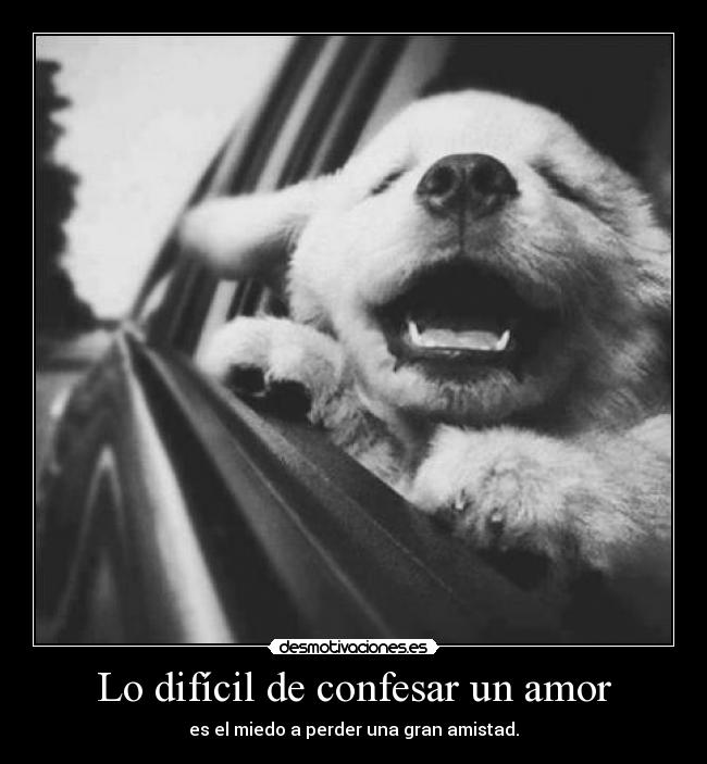 Lo difícil de confesar un amor -