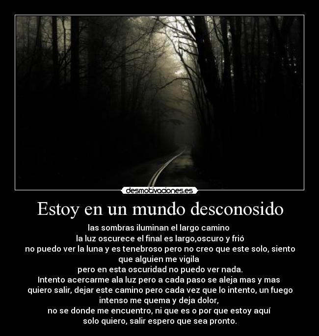 Estoy en un mundo desconosido - 