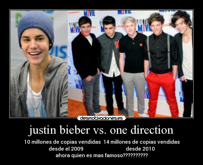 justin bieber vs. one direction -