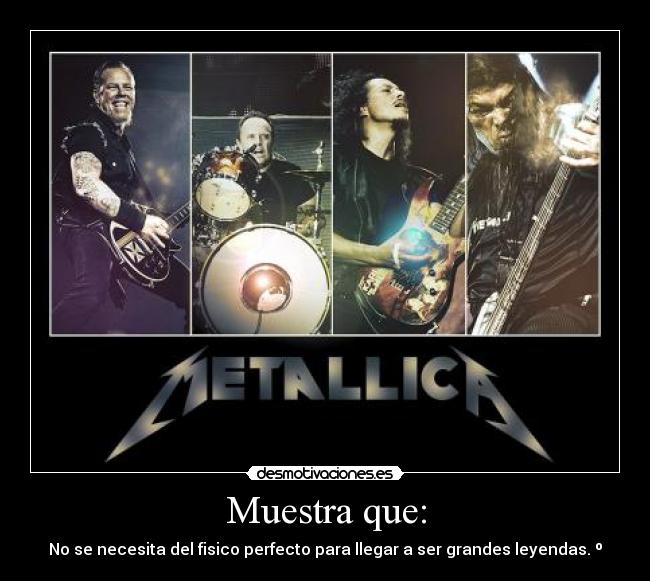 carteles metallica leyendas desmotivaciones