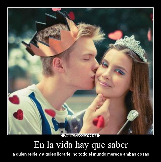 En la vida hay que saber -