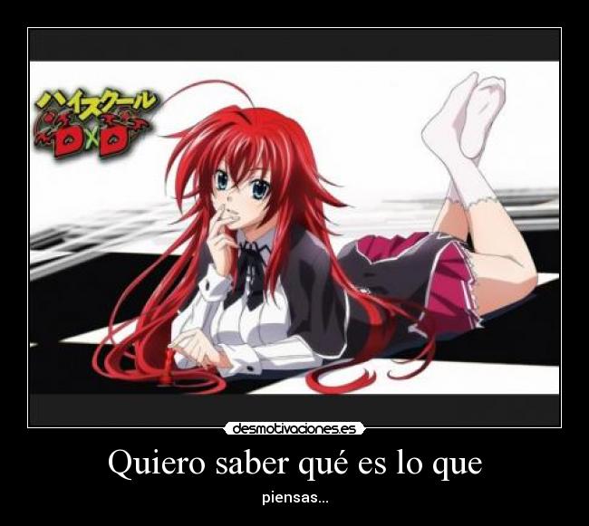 Quiero saber qué es lo que - piensas...