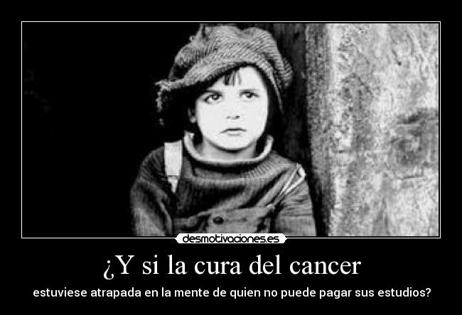 ¿Y si la cura del cancer - estuviese atrapada en la mente de quien no puede pagar sus estudios?