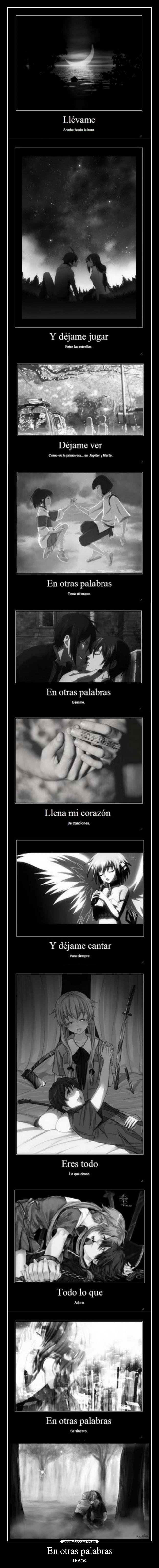 En otras palabras - Te Amo.