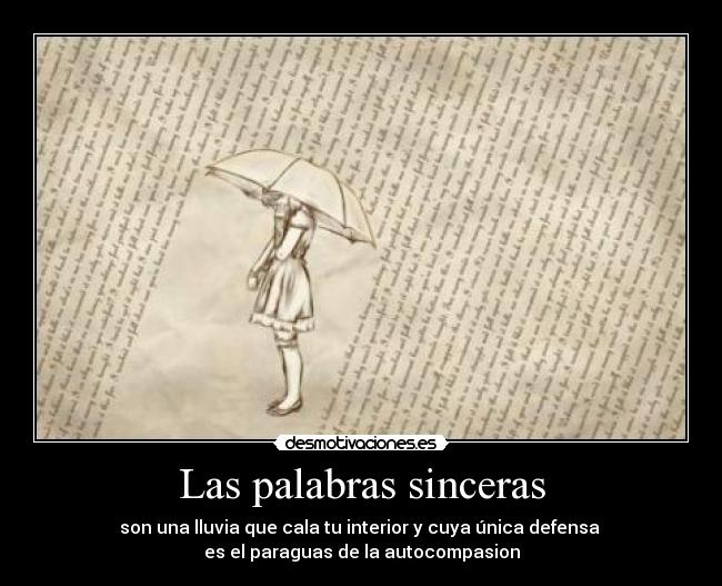 Las palabras sinceras - 