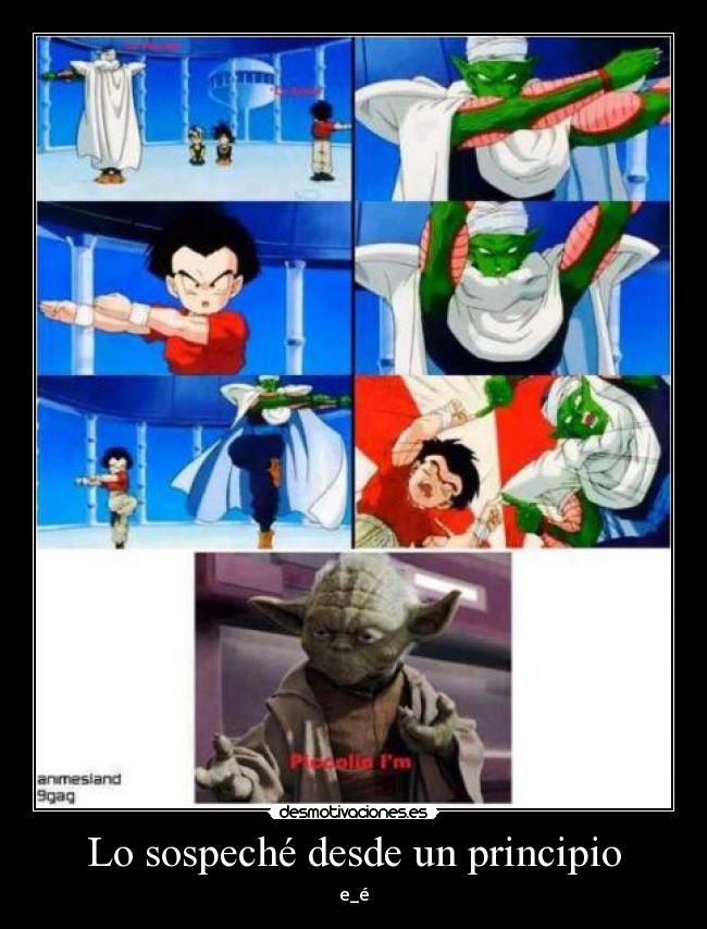 Lo sospeché desde un principio - e_é