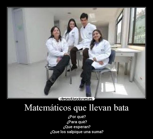 Matemáticos que llevan bata - 