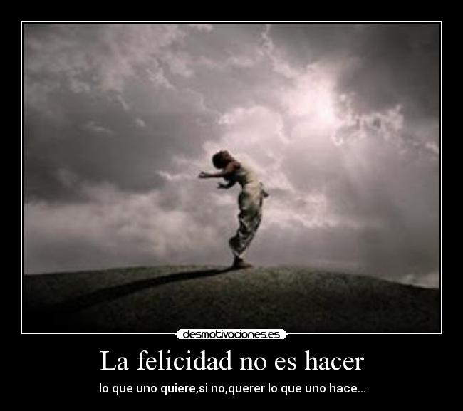 La felicidad no es hacer -