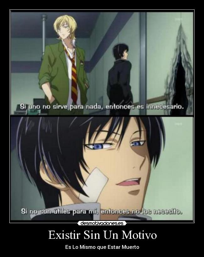 carteles anime manga code breaker ogami motivo vivir desmotivaciones
