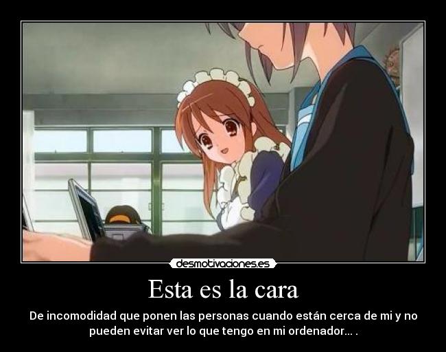carteles haruhi suzumiya esta cara desmotivaciones