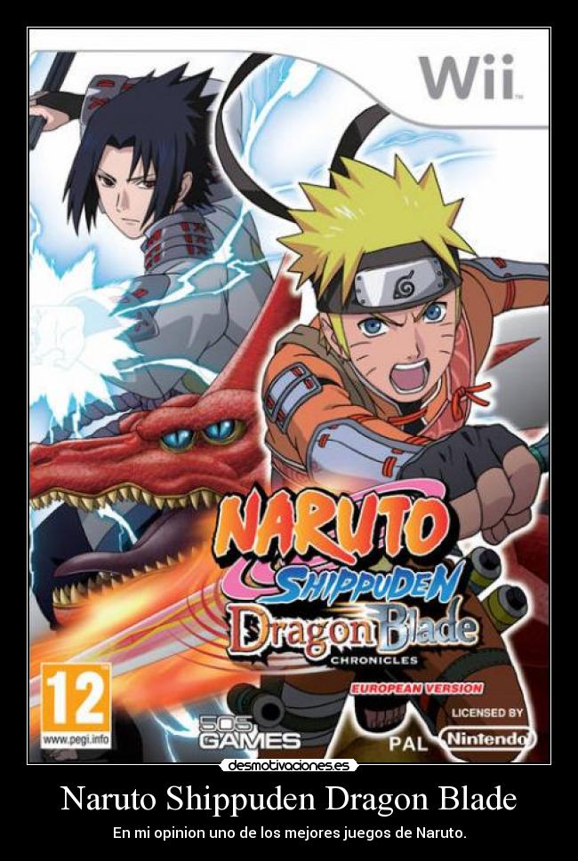 Naruto Shippuden Dragon Blade - En mi opinion uno de los mejores juegos de Naruto.