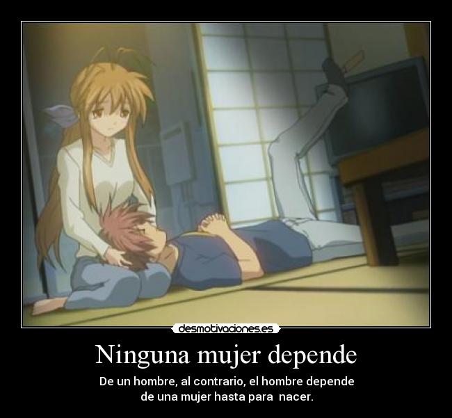 carteles mujer ninguna mujer depende hombre contrario desmotivaciones