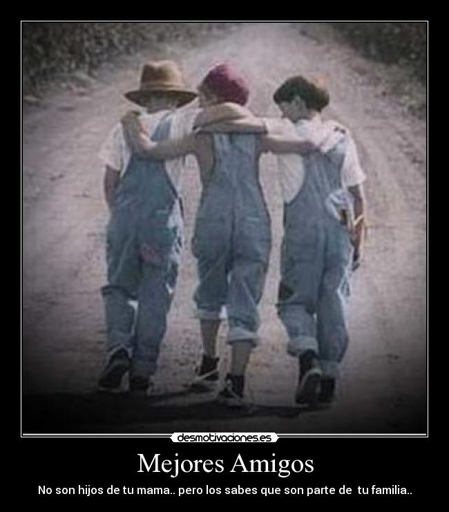 Mejores Amigos - No son hijos de tu mama.. pero los sabes que son parte de tu familia..