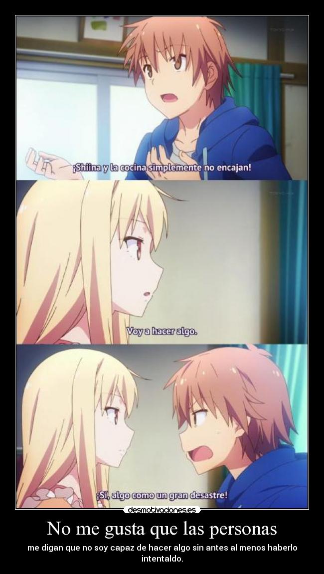 No me gusta que las personas -