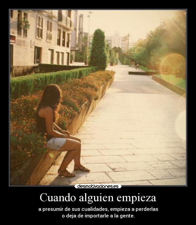 Cuando alguien empieza -