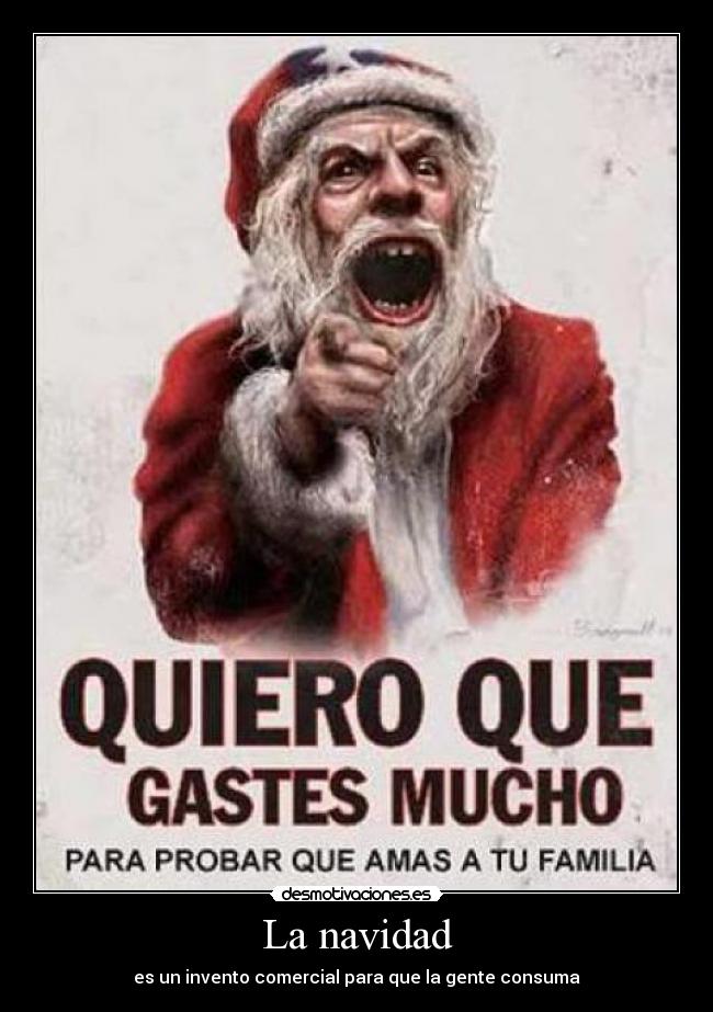 carteles navidad consumismo navidad desmotivaciones