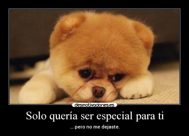 Solo quería ser especial para ti - ... pero no me dejaste.