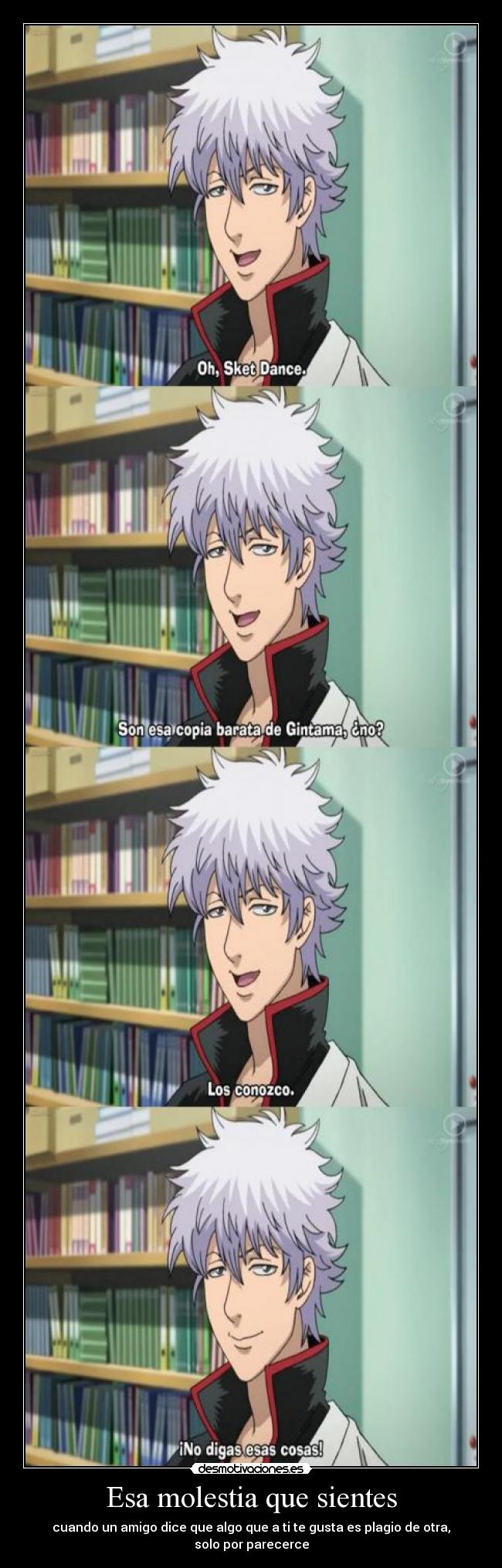 carteles anime sket dance gintama crossover gintoki parecido plagio desmotivaciones