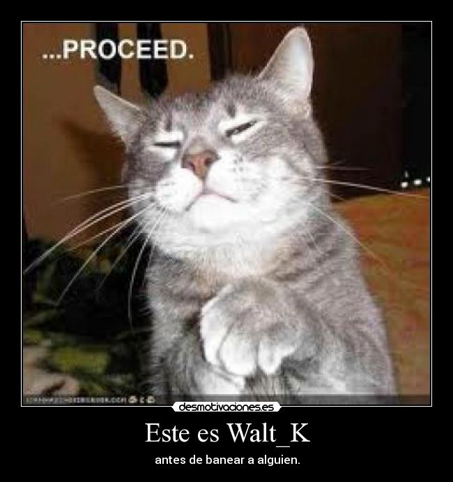 Este es Walt_K - antes de banear a alguien.