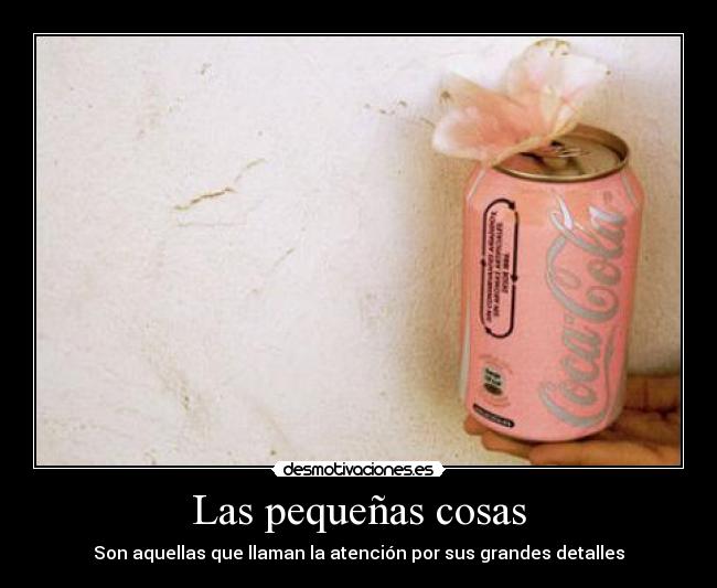 Las pequeñas cosas - Son aquellas que llaman la atención por sus grandes detalles