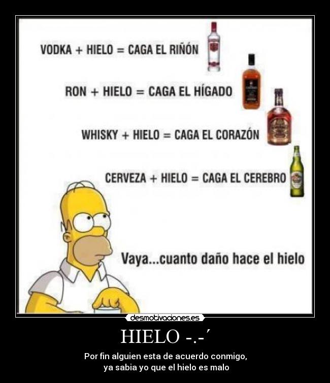 HIELO -.-´ - Por fin alguien esta de acuerdo conmigo,
ya sabia yo que el hielo es malo