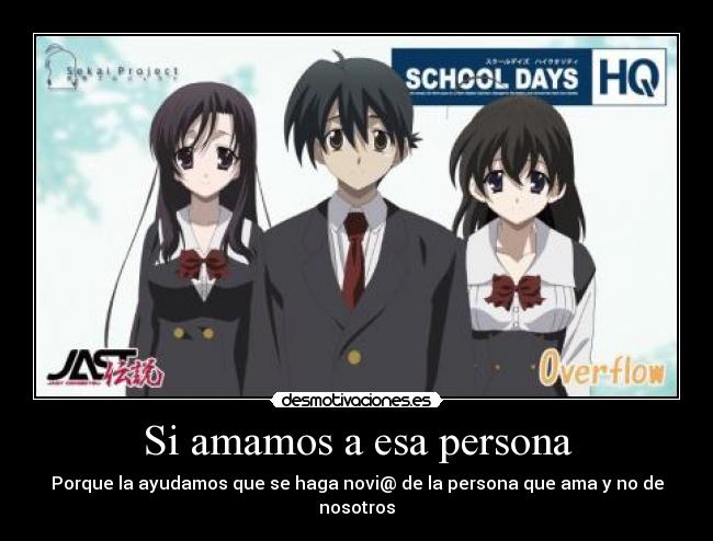 Si amamos a esa persona - Porque la ayudamos que se haga novi@ de la persona que ama y no de nosotros