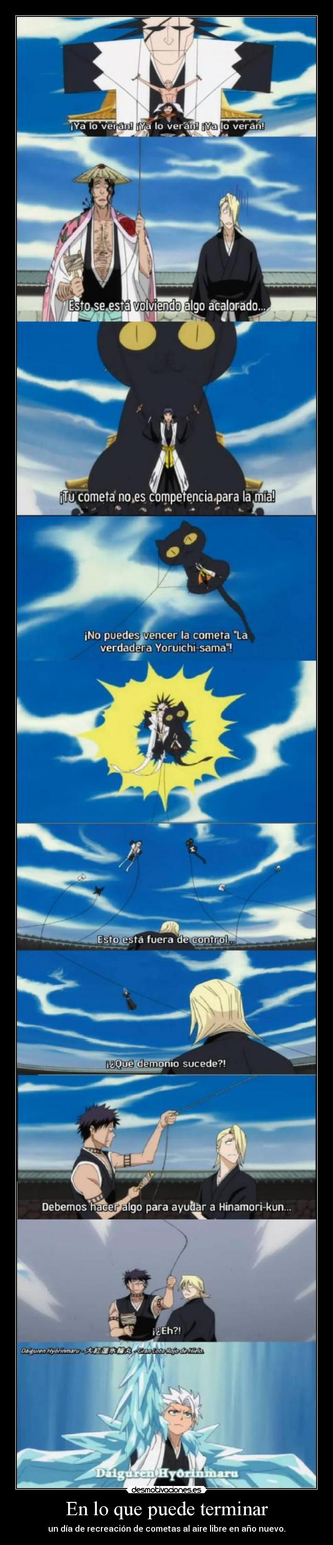 carteles bleach hitsugaya hisagi matsumoto hinamori kyoraku soi fon ikkaku kenpachi nanao ano nuevo anime desmotivaciones