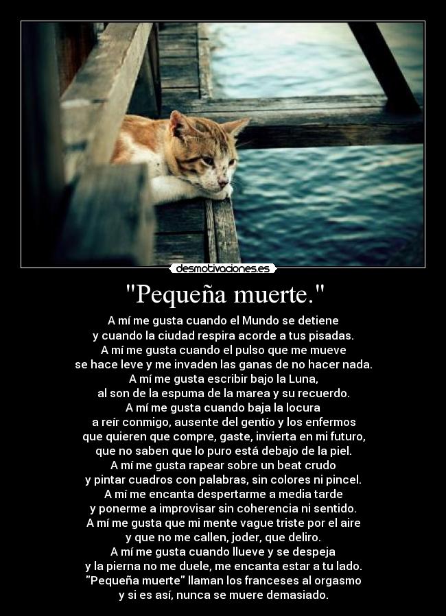 Pequeña muerte. -