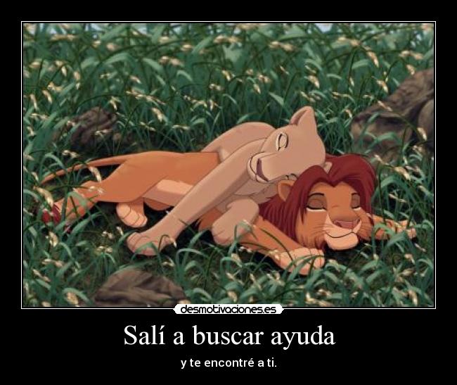 Salí a buscar ayuda -