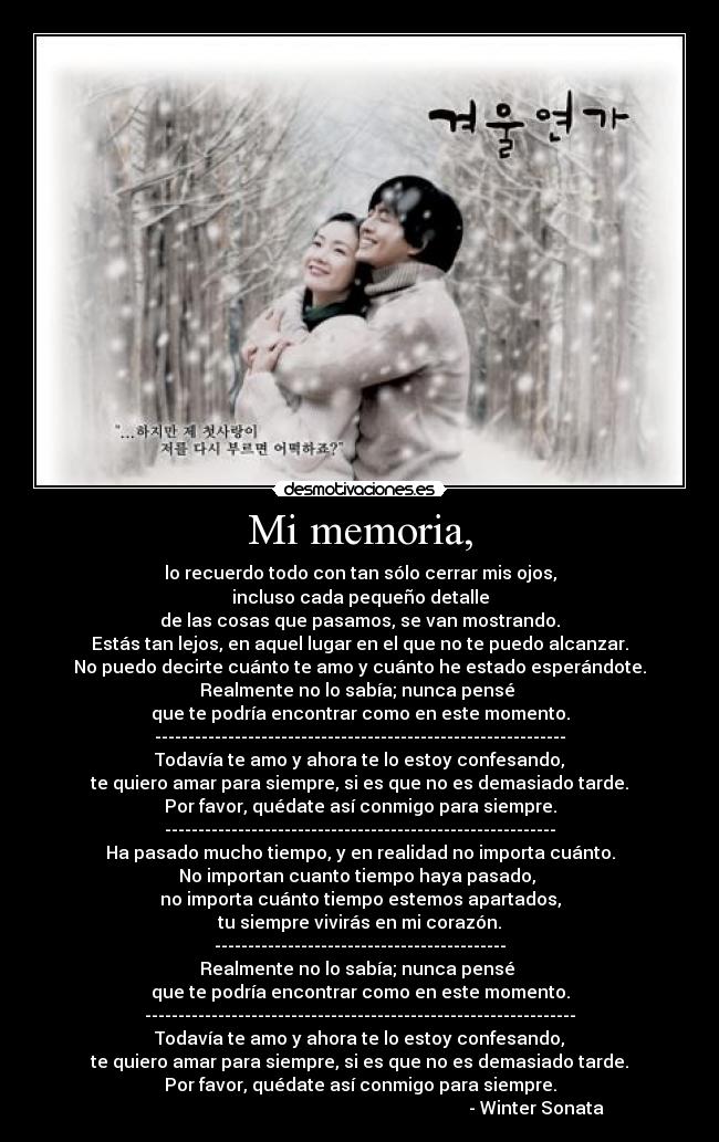 Mi memoria, - 