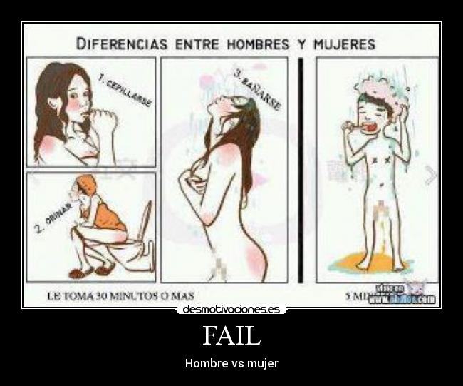 FAIL - Hombre vs mujer