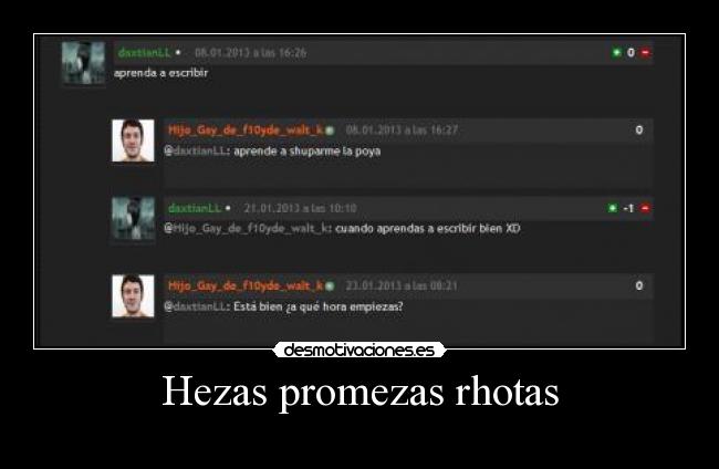 Hezas promezas rhotas - 