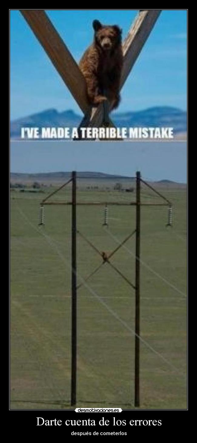 Darte cuenta de los errores -