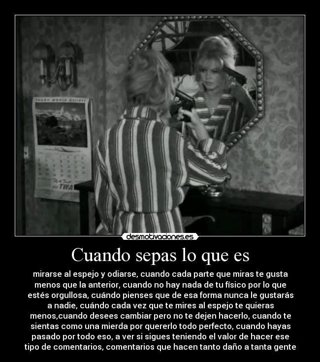 carteles mirarse espejo sentir que quieres desmotivaciones
