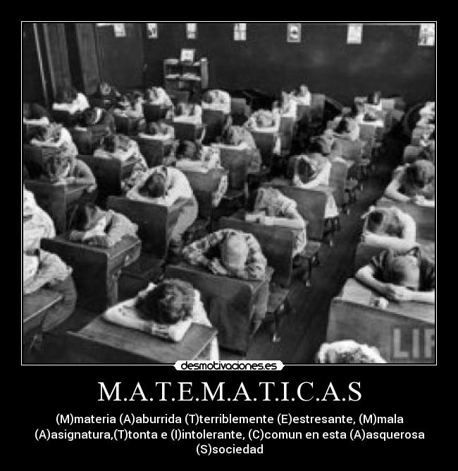 carteles matematicas desmotivaciones