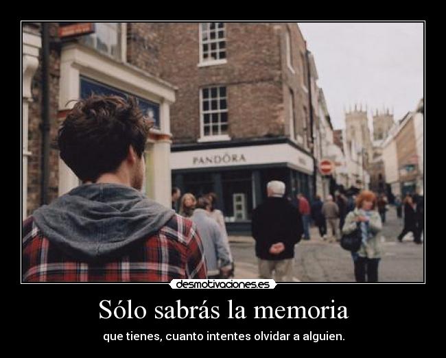 Sólo sabrás la memoria - 