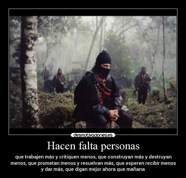 Hacen falta personas - 