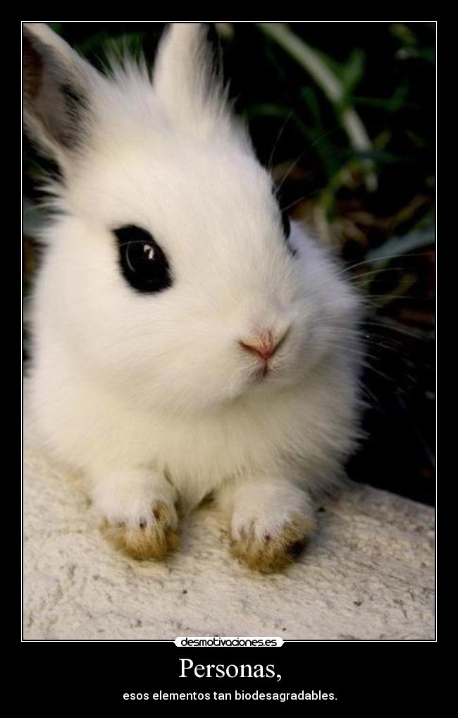 Personas, - esos elementos tan biodesagradables.