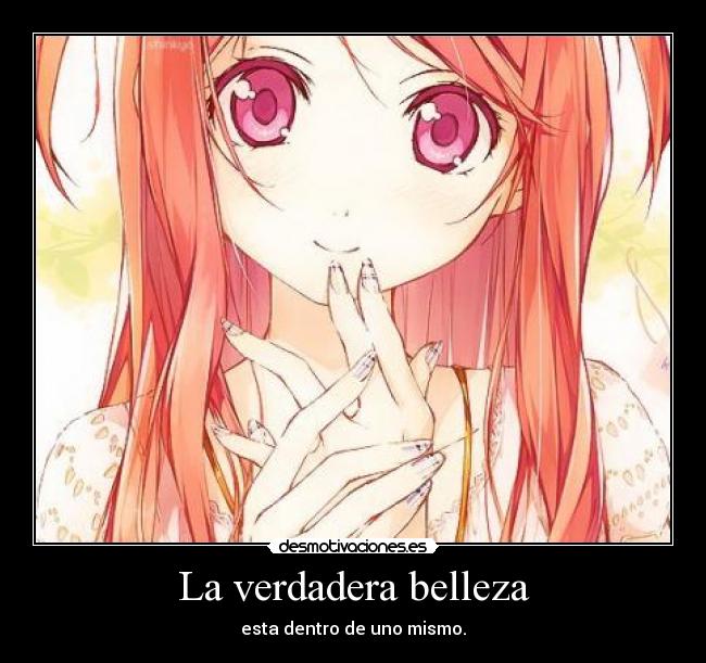 carteles anime girl belleza desmotivaciones