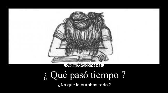 ¿ Qué pasó tiempo ? -