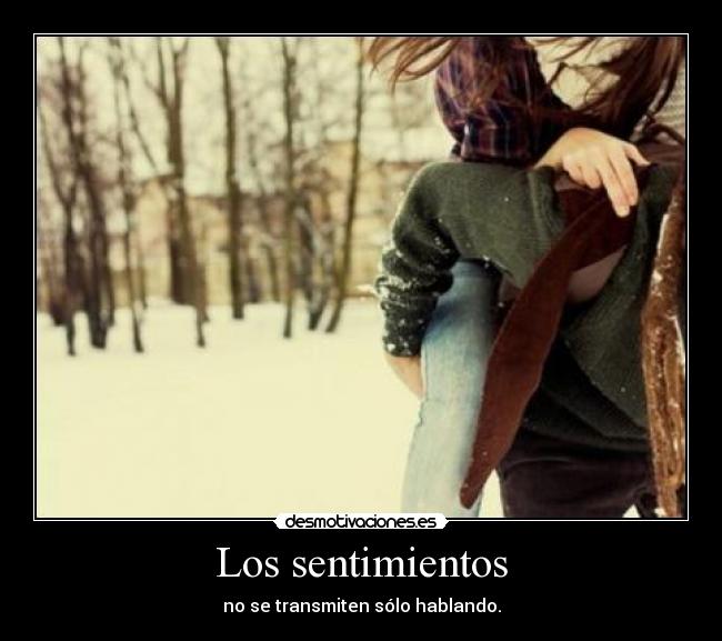 Los sentimientos - no se transmiten sólo hablando.