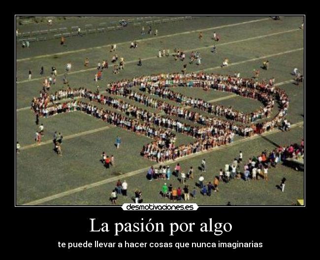 La pasión por algo -