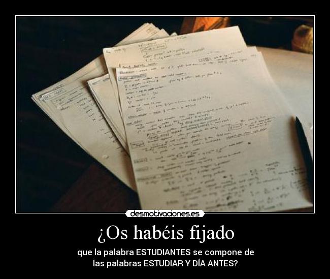 ¿Os habéis fijado - 