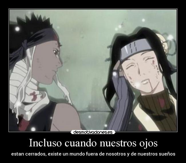 carteles naruto anime haku zabusa desmotivaciones