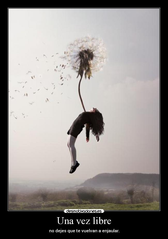 Una vez libre - no dejes que te vuelvan a enjaular.