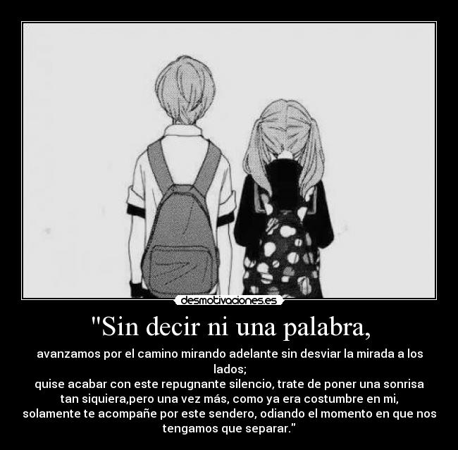 Sin decir ni una palabra, -