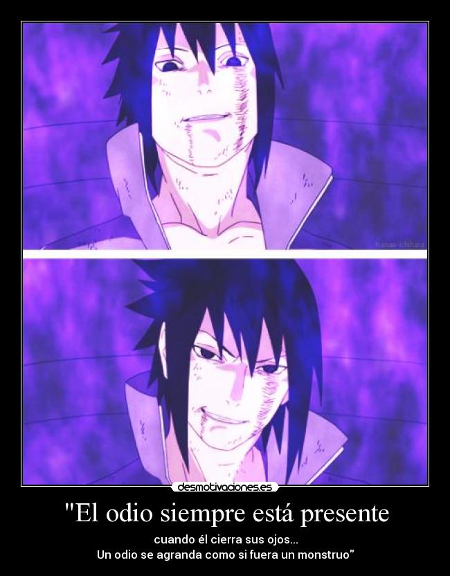 carteles odio sasuke desmotivaciones