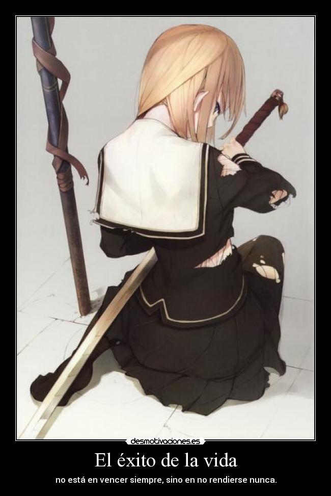 El éxito de la vida - no está en vencer siempre, sino en no rendierse nunca.