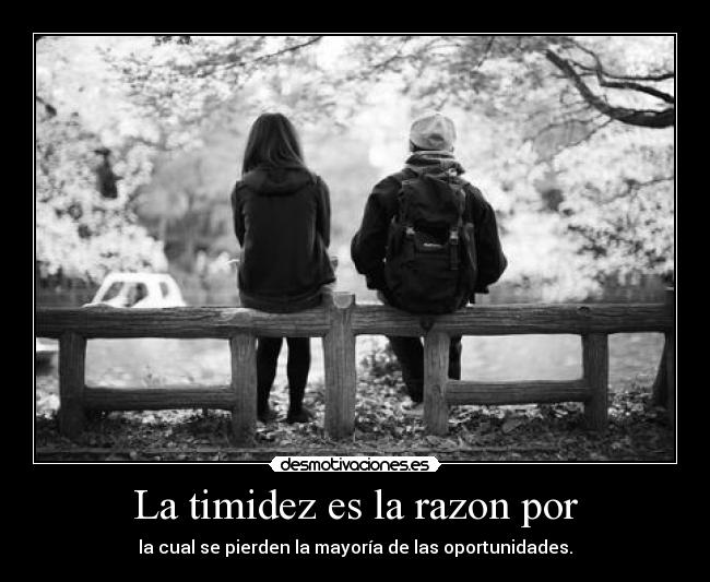 La timidez es la razon por -